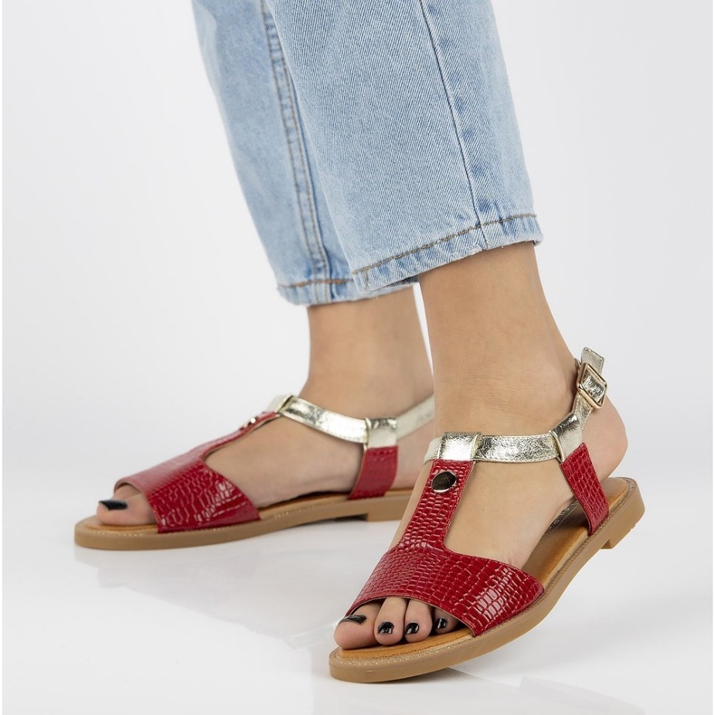 Filippo DS2099/21 Rd sandali rossi rosso d'oro 1