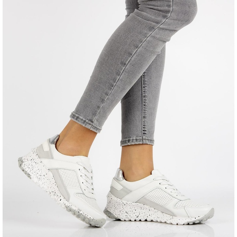 Sneakers in pelle Filippo DP2008 / 21 Wh bianche bianco 1