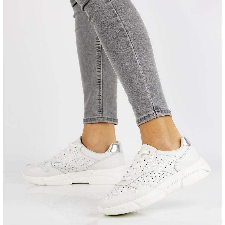 Sneakers in pelle Filippo DP2156 / 21 Wh bianche bianco 1
