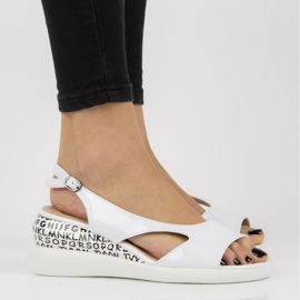 Sandali con zeppa Filippo DS2315 / 21 Wh bianco bianca 1