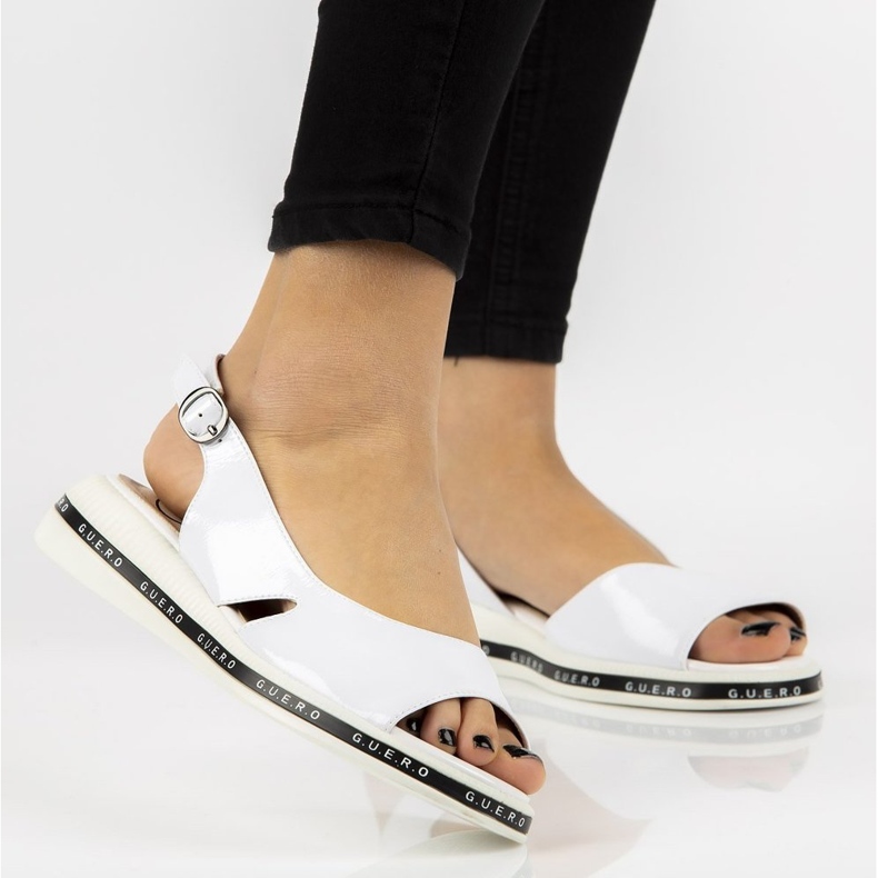 Sandali con zeppa Filippo DS2322 / 21 Wh bianco bianca 2