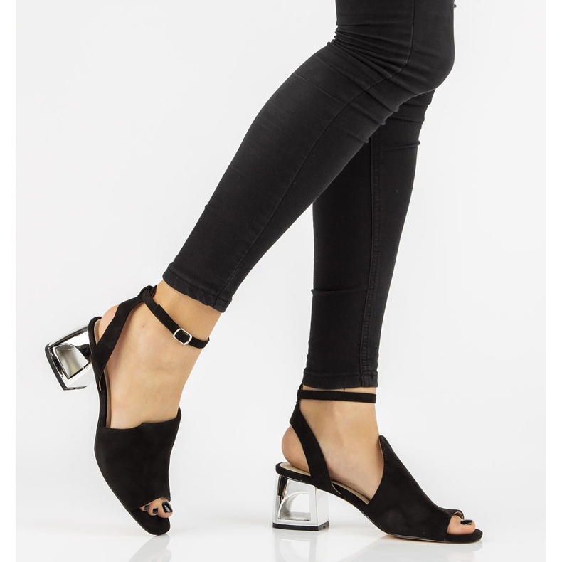 Sandali neri con tacco Filippo DS2107/21 Bk nero 2