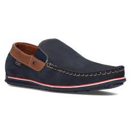 Mocassini in pelle Filippo G-1522K blu navy 1