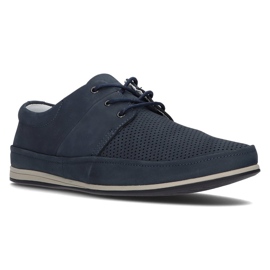 Scarpe in pelle Filippo 5292-3 blu blu navy 1