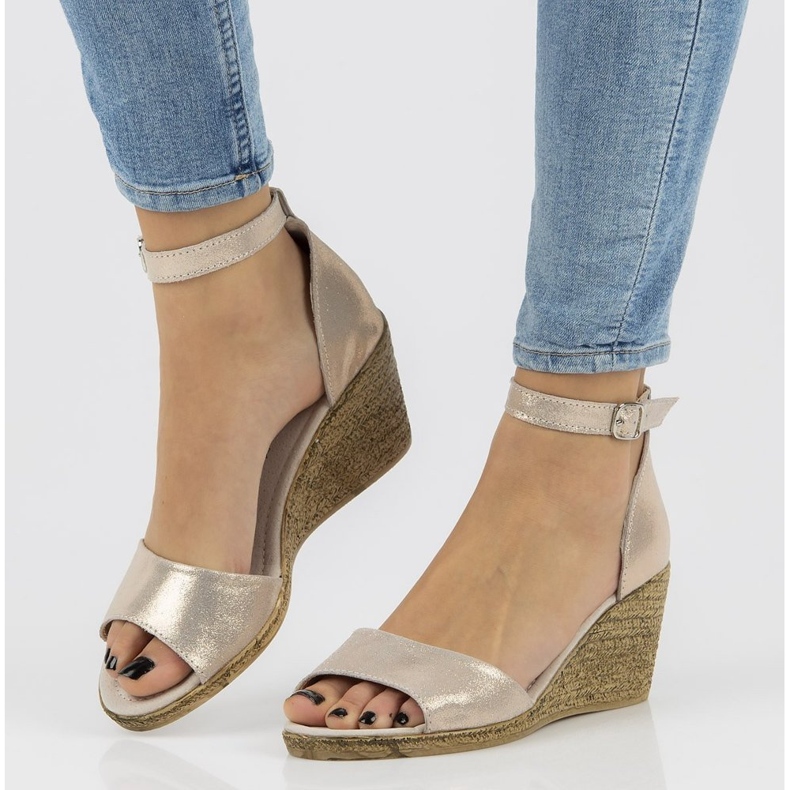 Sandali in pelle Filippo DS2137/21 Go golden d'oro 2