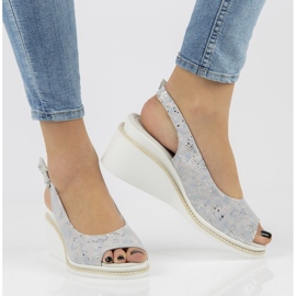 Sandali in pelle Filippo DS2150/21 Si argento d'argento 1