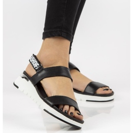 Sandali in pelle Filippo DS2141/21 Bk nero 1