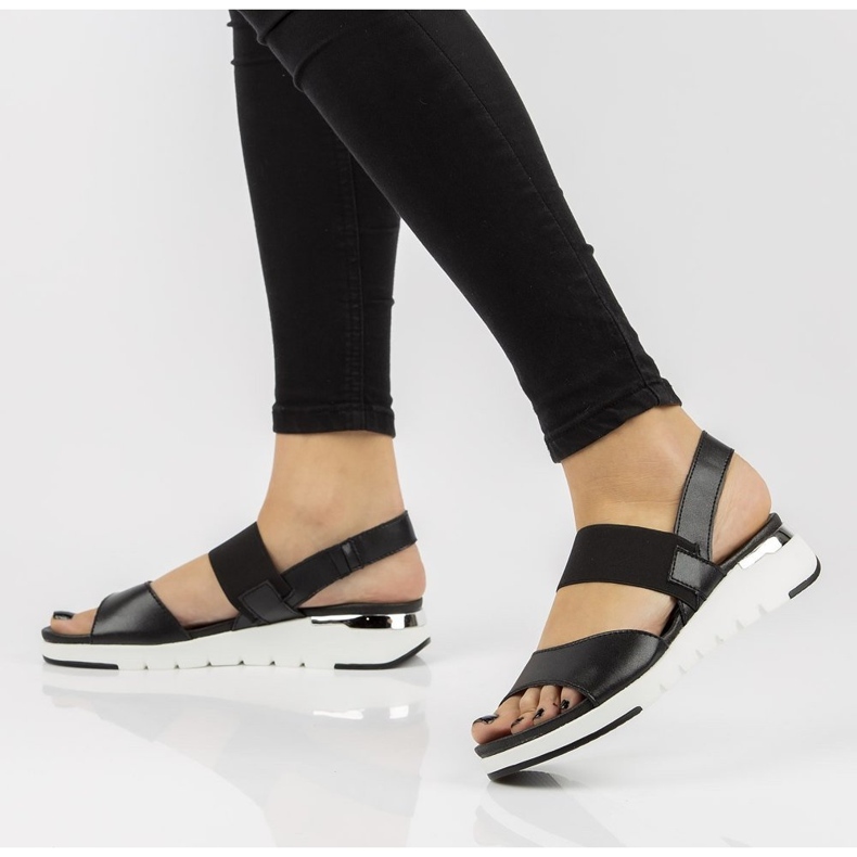 Sandali in pelle Filippo DS2140/21 Bk nero 1