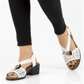 Sandali in pelle Filippo DS2308/21 Wh bianco 1