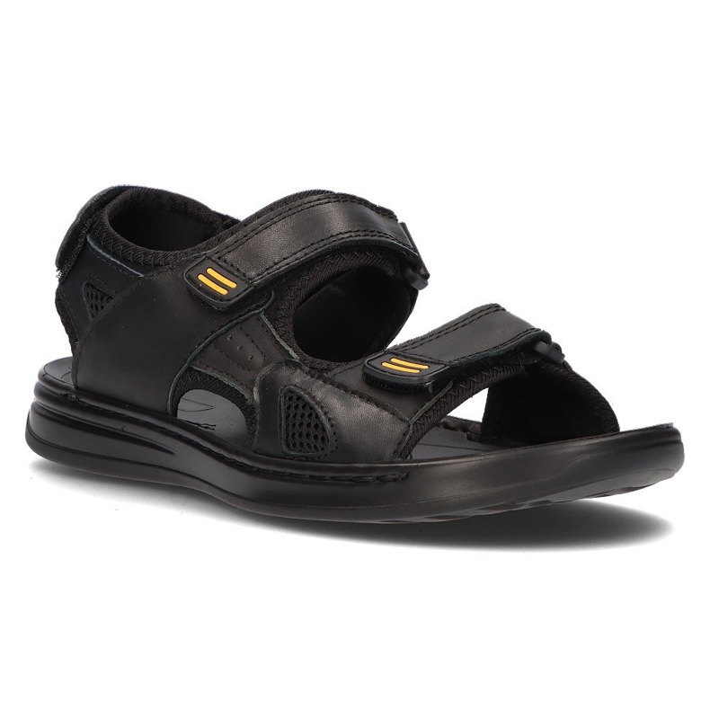 Sandali da uomo in pelle Filippo MS2305/21 Bk nero 1