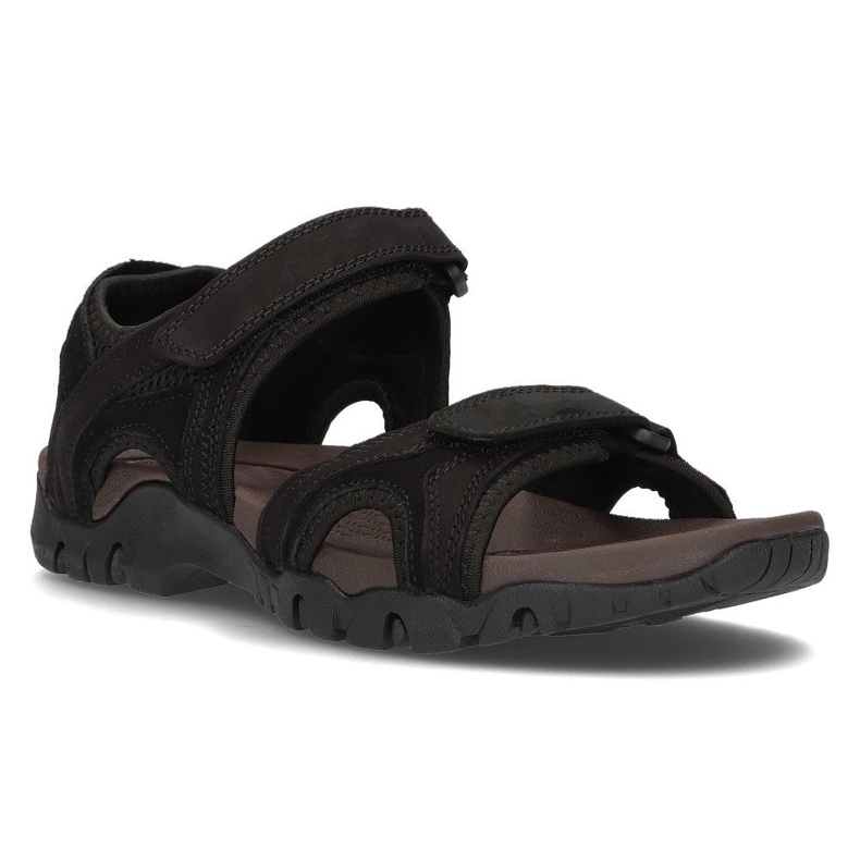 Sandali da uomo in pelle Filippo MS2306/21 Bk nero 1
