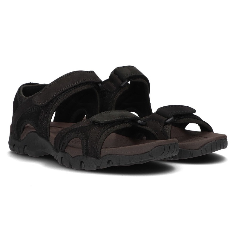 Sandali da uomo in pelle Filippo MS2306/21 Bk nero 2