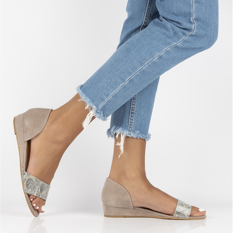 Sandali in pelle Filippo 01971-56/00-5 beige 1