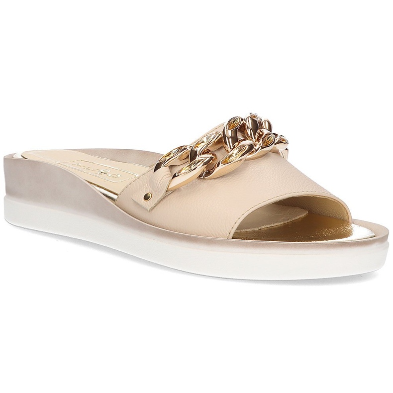 Ciabatte in pelle Filippo 105 beige 1