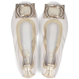 Ballerine Filippo 103 in pelle bianche bianca 2