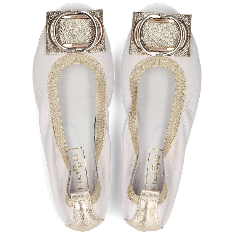 Ballerine Filippo 103 in pelle bianche bianco 2