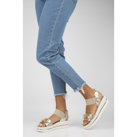 Sandali in pelle Filippo 104 oro d'oro 2