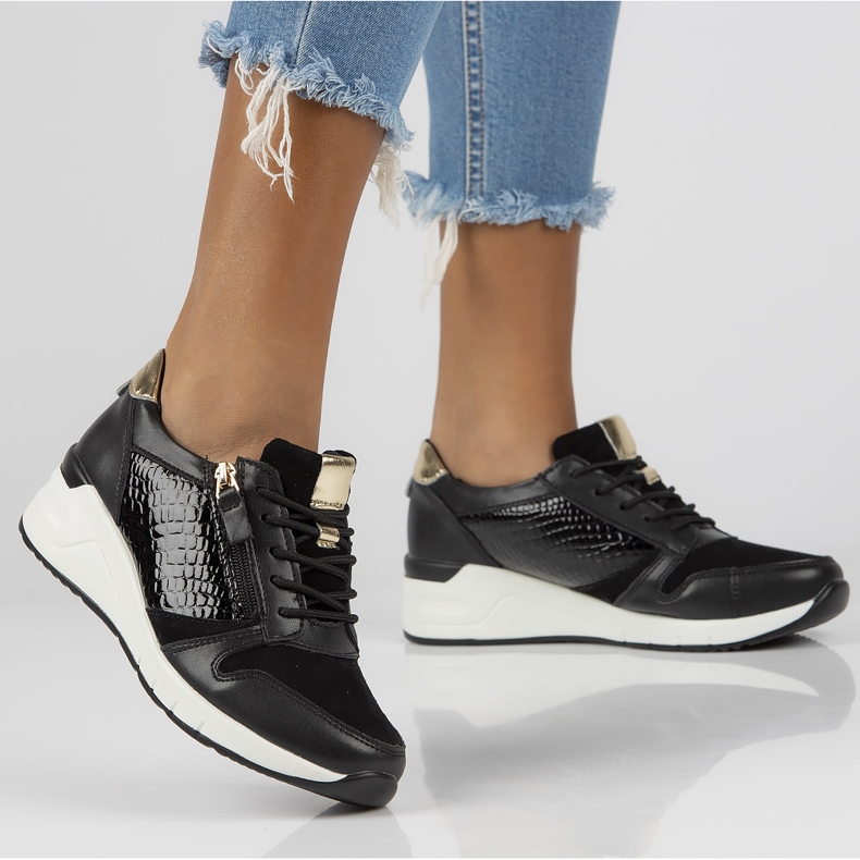 Sneakers in pelle Filippo DP2052/21 Bk nere nero 2