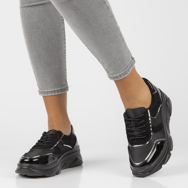 Sneakers stringate in pelle Filippo DP3178/21 Bk nere nero 1