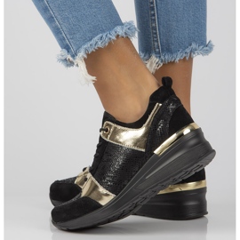 Sneakers in pelle Filippo DP3170/21 Bk oro nero d'oro 1