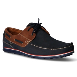 Mocassino Filippo 1774 K Granat + Nabuk Marrone blu navy 1