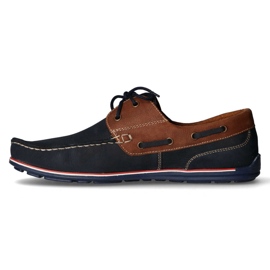 Mocassino Filippo 1774 K Granat + Nabuk Marrone blu navy 2