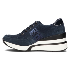 Sneakers in pelle Filippo DP3176/21 Nv blu navy 1
