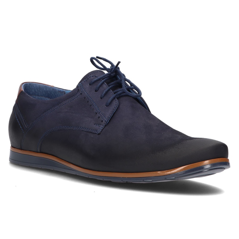 Scarpe in pelle Filippo 1757 blu navy 1
