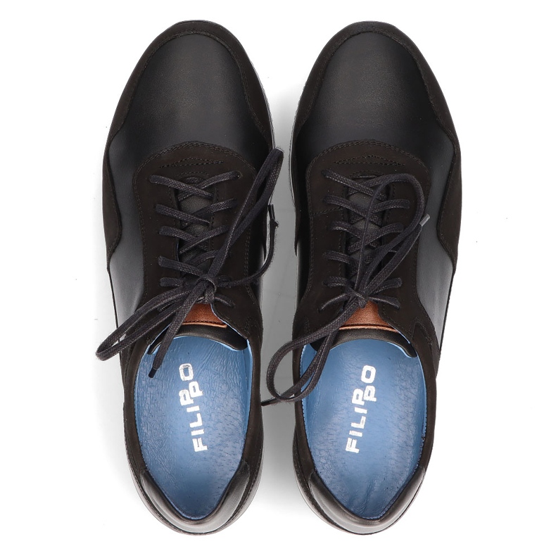 Scarpe in pelle Filippo 1755 nere nero 1