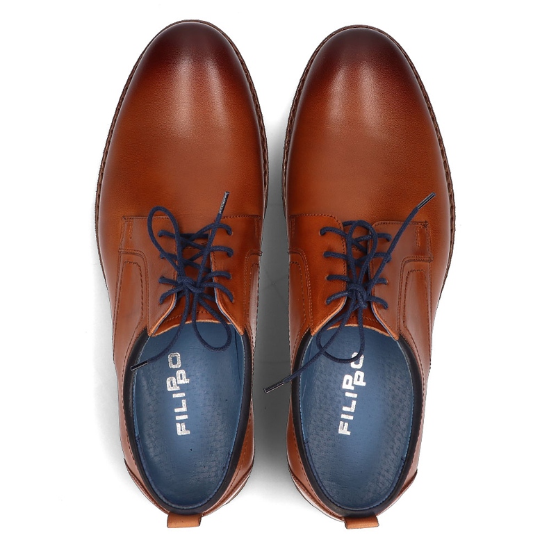 Scarpe in pelle Filippo 1726 marrone 1