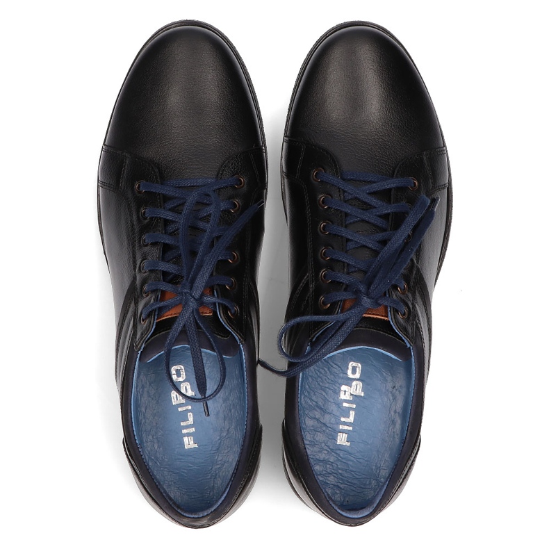 Scarpa in pelle Filippo 1703 nera nero 1