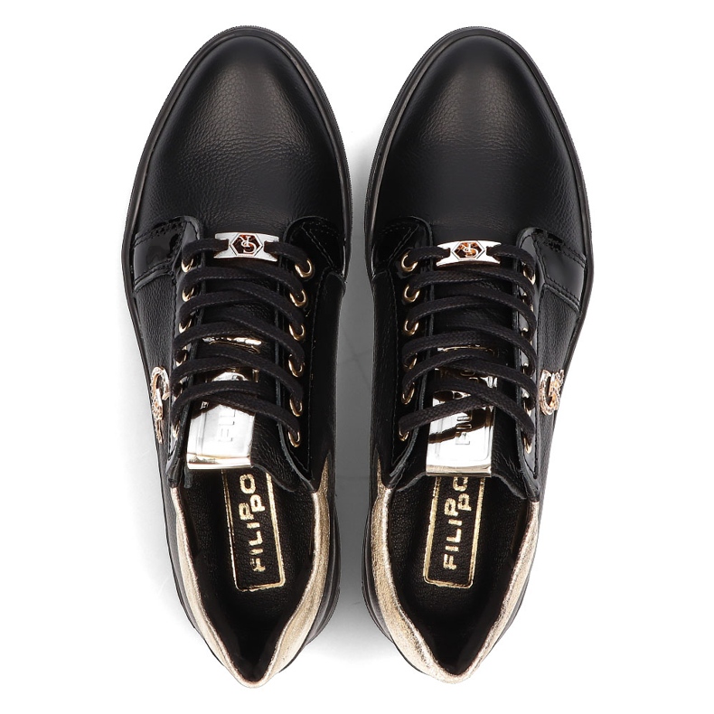 Sneakers in pelle Filippo 128 nere nero 1