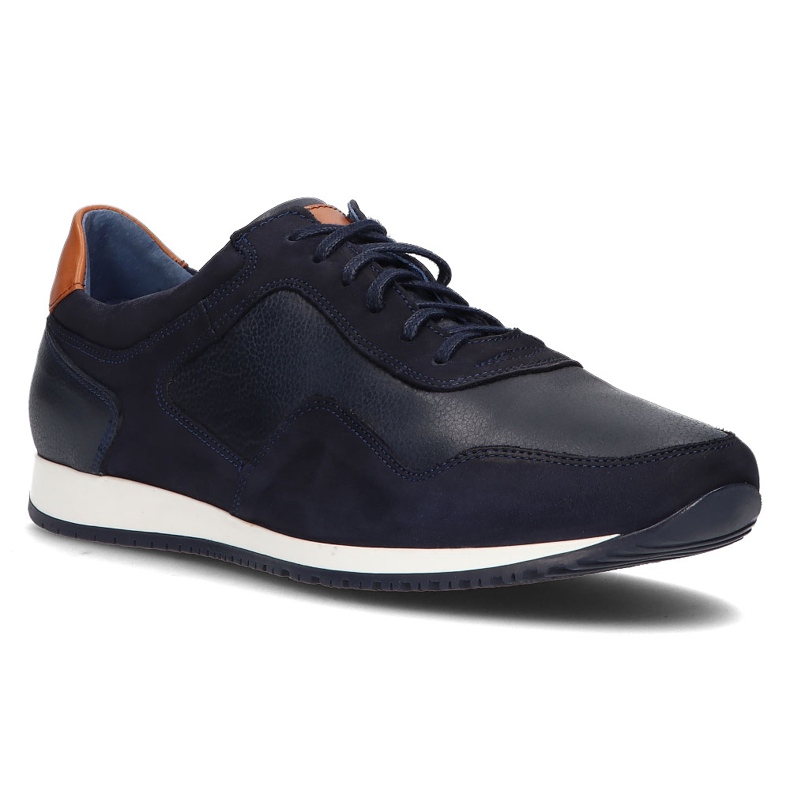 Scarpe in pelle Filippo 1755 blu navy 1