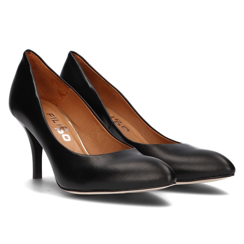 Décolleté Filippo 2108 in pelle nero 2