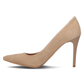 Décolleté in pelle Filippo 956 camoscio beige 1