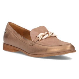Mocassini in pelle Filippo 4099B Beige 1