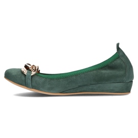 Ballerine Filippo 894 in pelle verde 1