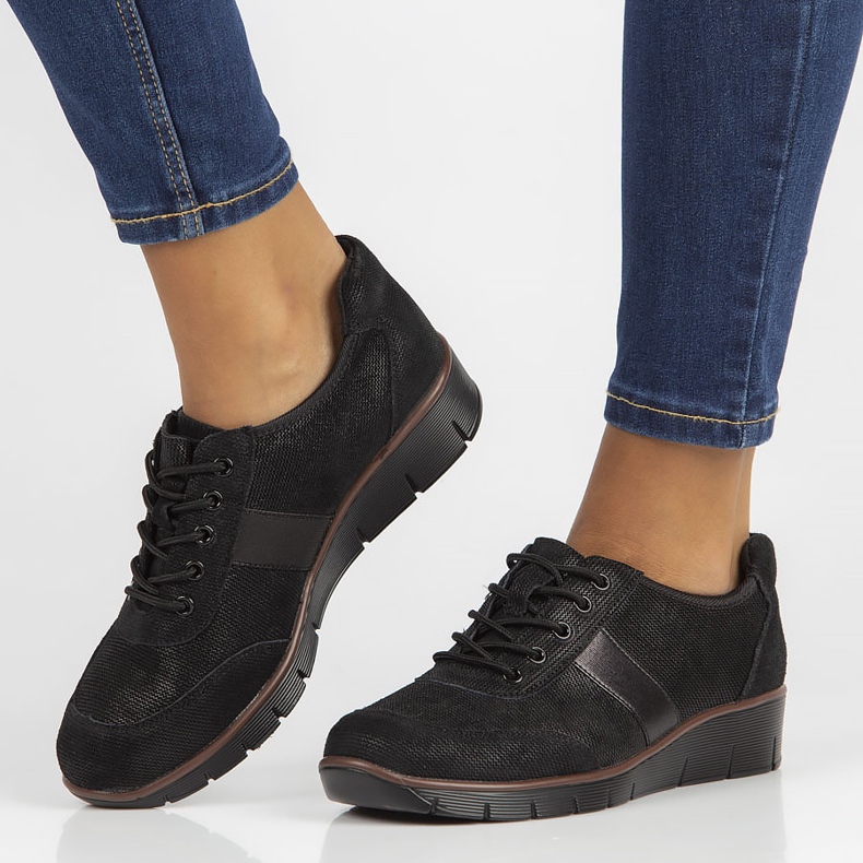Scarpa in pelle Filippo DP028/22 Bk nera nero 1