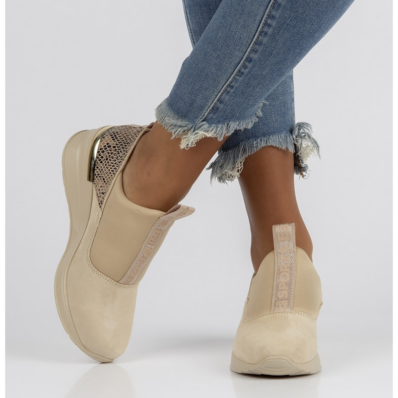 Sneakers in pelle Filippo DP1689/22 Be beige 2