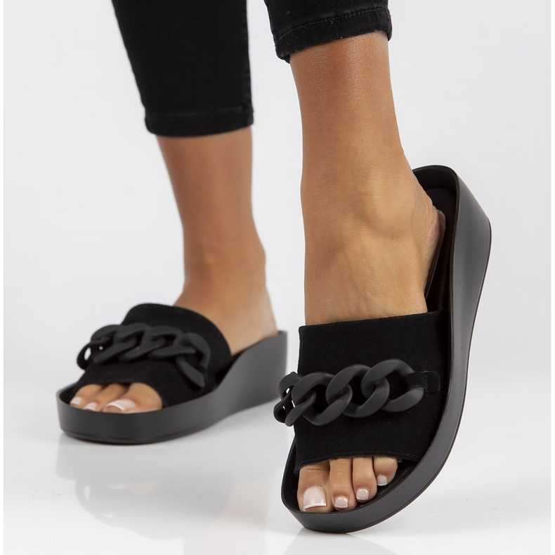 Ciabatte in pelle Filippo DK3593/22 Bk nere nero 1