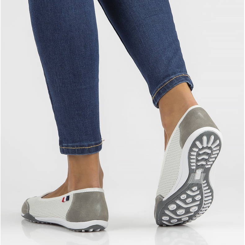 Scarpa in pelle Filippo DP142/22 Wh Gr bianco-grigio 2