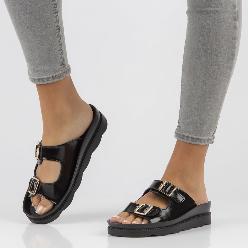 Ciabatte in pelle Filippo DK3599 / 22 Bk nere nero 2