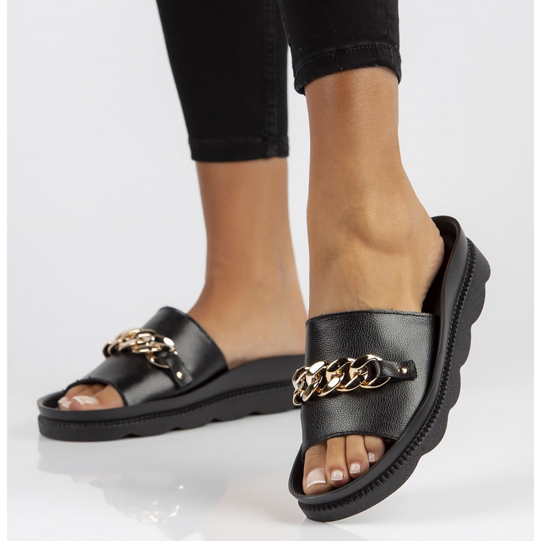 Ciabatte in pelle Filippo DK3597 / 22 Bk nere nero 1