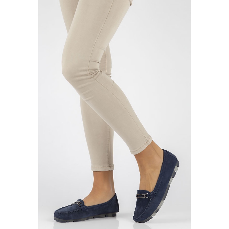 Mocassini in pelle Filippo DP1202/22 Nv blu navy 1
