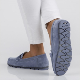 Mocassini in pelle Filippo DP3630/22 Bl blu 2