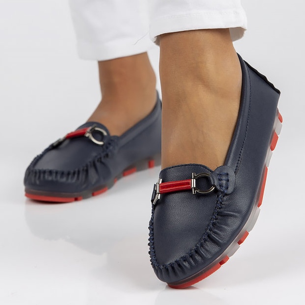 Mocassini in pelle Filippo DP3613/22 Nv Rd blu navy 1