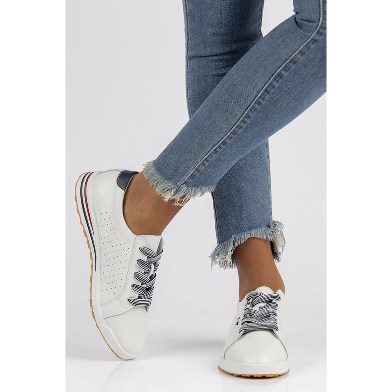 Scarpa in pelle Filippo DP3509/22 Wh bianco bianca 2