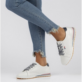 Scarpa in pelle Filippo DP3509/22 Wh bianco bianca 1