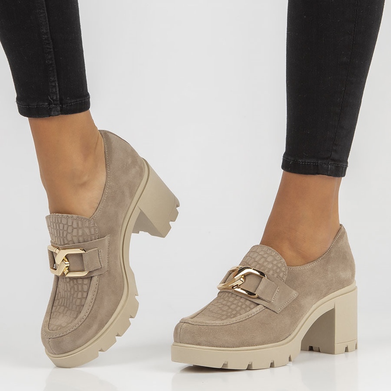 Scarpe in pelle Filippo 20097 Taupe grigio 1