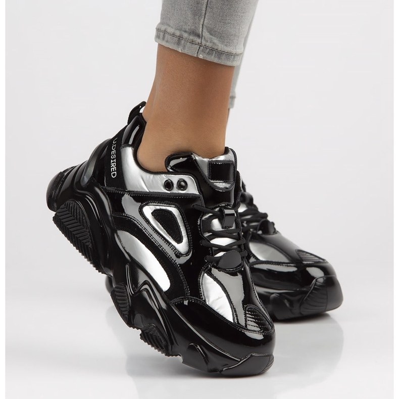 Sneakers in pelle Filippo BJ1848-SP argento nero 1